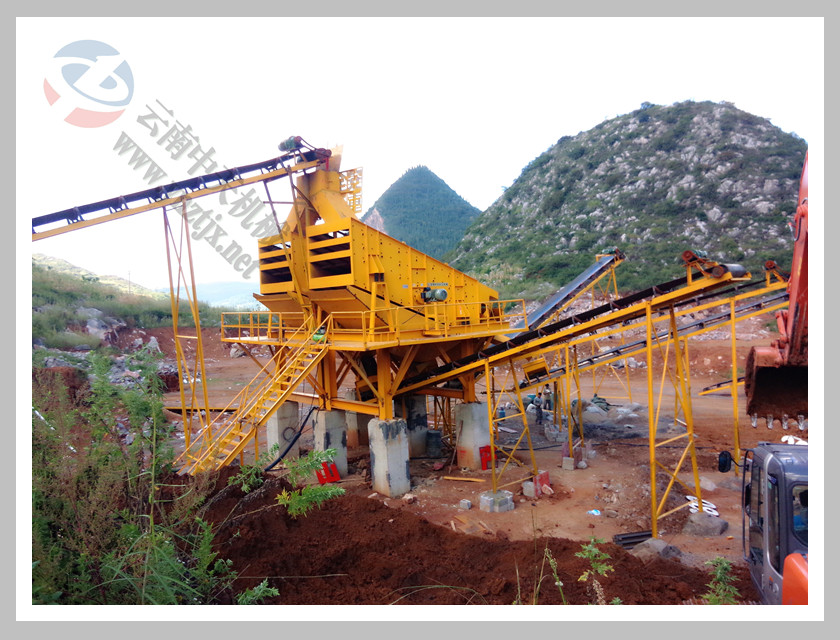 云南中天礦山機械設備制造,云南昆明鵝卵石、玄武巖、花崗巖、石灰巖鄂式破碎機,反擊式破碎機,二合一破碎機,制砂機,給料機,石料生產線,制砂生產線-日產2500-3500噸案例-圖片中心